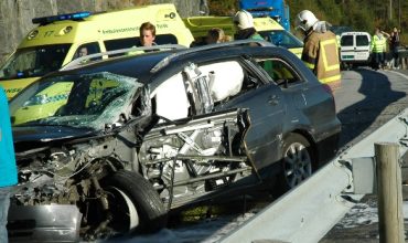 Trafikkulykke på Tonheimsstranda