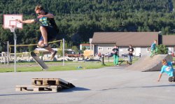 Skatermiljøet på plass i Kvalvika