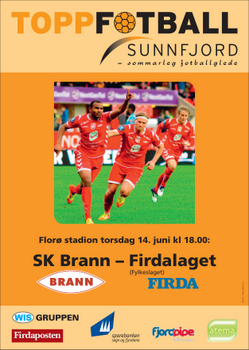 Brann-Firda i Florø på torsdag kl 18.00